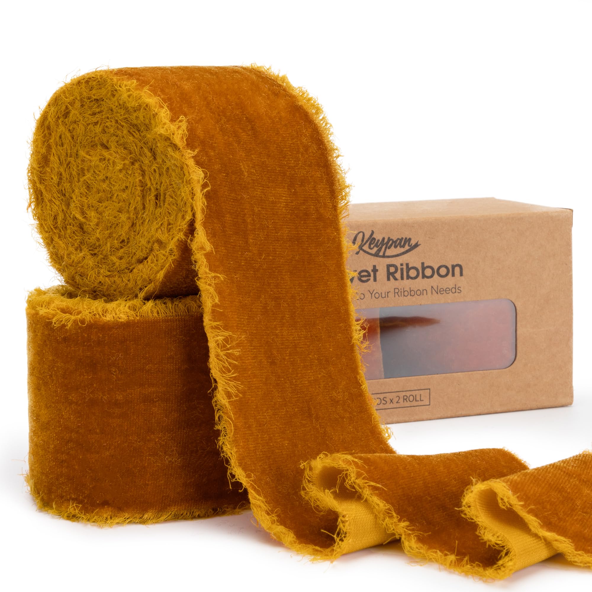 Amazon.com: Keypan Burnt Orange Velvet Ribbon 2-1/2 Inch x 6 Yd ...