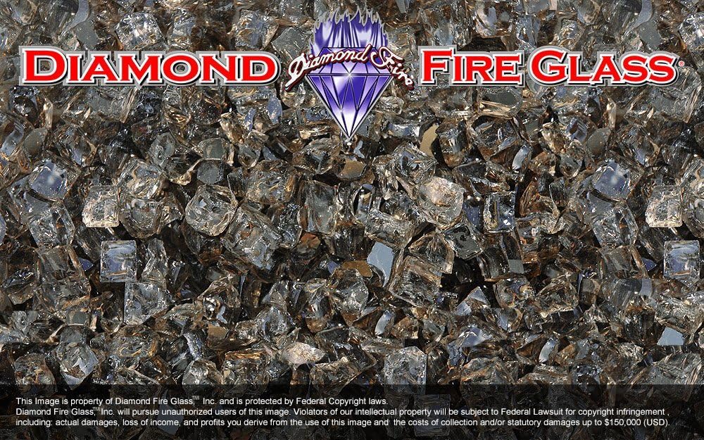 Bronze Nugget Fireplace Glass 5 LBS. Patio, Lawn & Garden