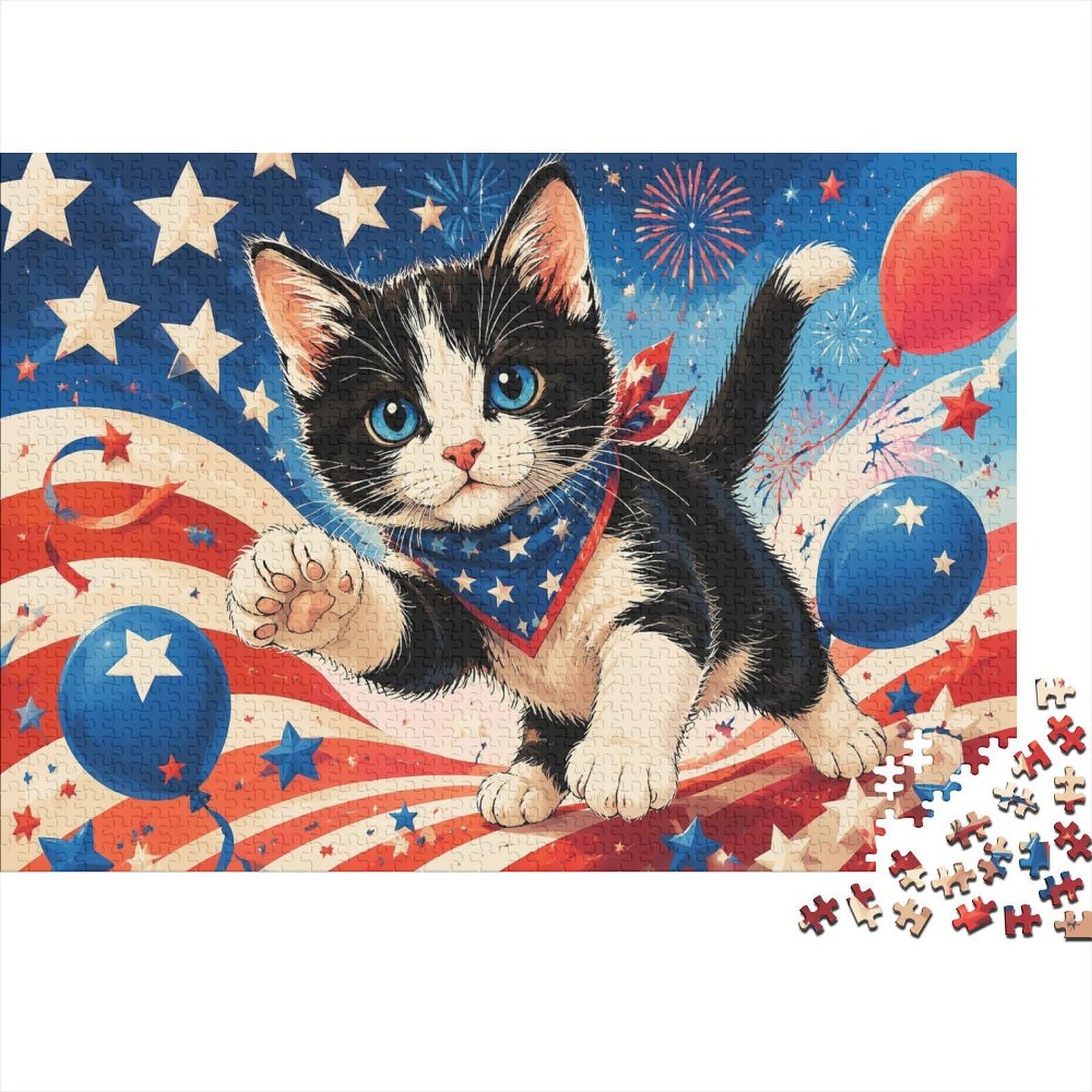 1000pcs Mini Puzzle For Adults Cat Balloon Star Challenging — image 1
