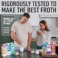 Vista 4 de Zulay - Espumador de leche para café con potente motor de titanio mejorado, batidor de mano, espumador de leche, mini mezclador para café, espuma