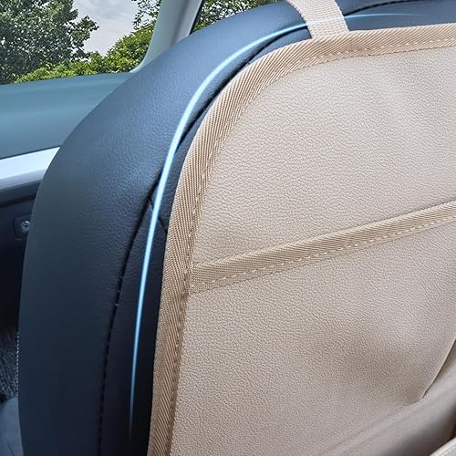 Miniatura 4 de Organizador de asiento trasero de automóvil para niños, bolsa de almacenamiento para asiento trasero de automóvil con 3 bolsillos, 2 soportes para