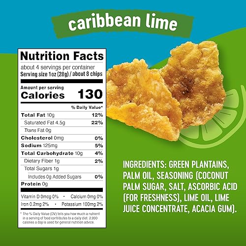 Miniatura 2 de Solula Plátano Crisps Authentic Tostones, lima caribeña, 4 onzas (paquete de 6), patatas fritas cocidas en hervidor, sin gluten, aptas para paleo,