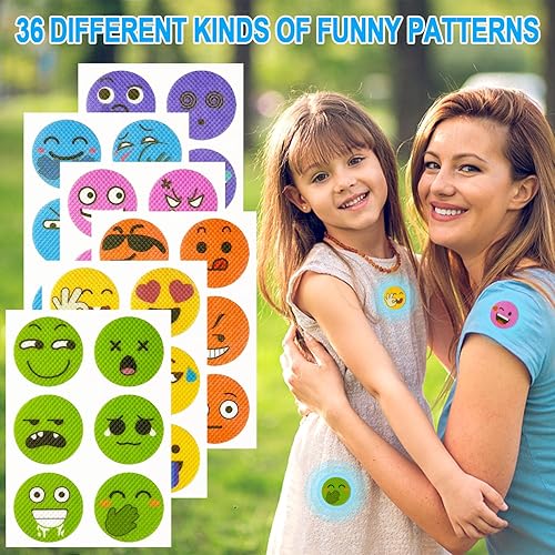 Miniatura 4 de 360 calcomanías repelentes de mosquitos, divertidos parches de mosquitos para niños, bebés y adultos con 6 pulseras repelentes de mosquitos