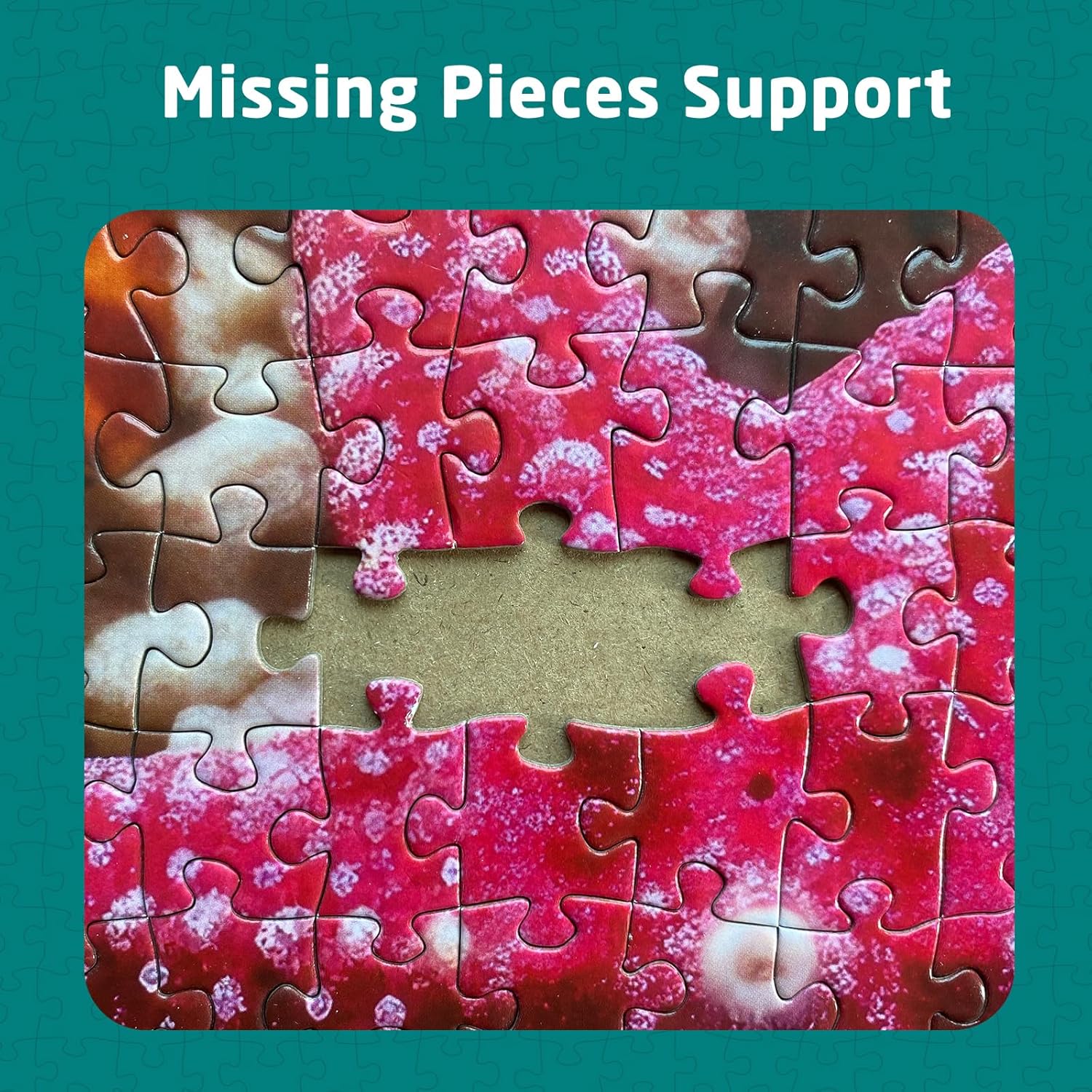 Puzzles for Adults 1024 Pieces, Heart Jigsaw with Poster Letter on Back, Unique Pieces Fit Well No Dust (22.8"x22.8")
