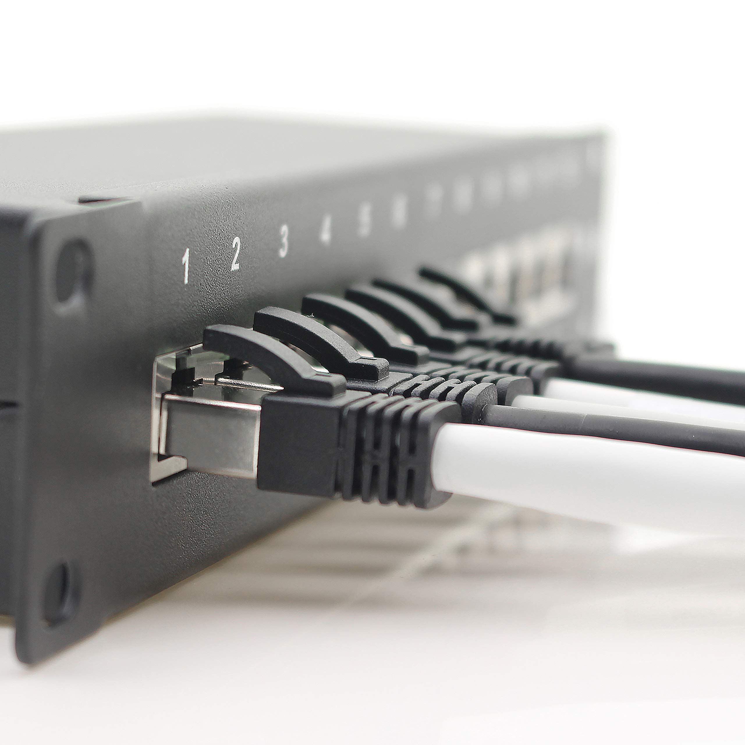 1aTTack.de Cat 8 LAN- Netzwerk- Kabel CAT8 2000 MHz 40 Gbit s 40GBase T High End Poe+ Patchkabel Ethernetkabel AWG24 Flexible Kupferadern SFTP LSZH 10 x 3 Meter Blau
