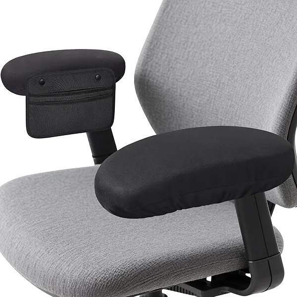 Virelis Office Chair Arm Covers with Soft Sponge Padding & Armrest Organizer, Removable & Washable Arm Rest Cover with Chair Pockets – Comfortable, Durable Covers for Office and Desk Chairs