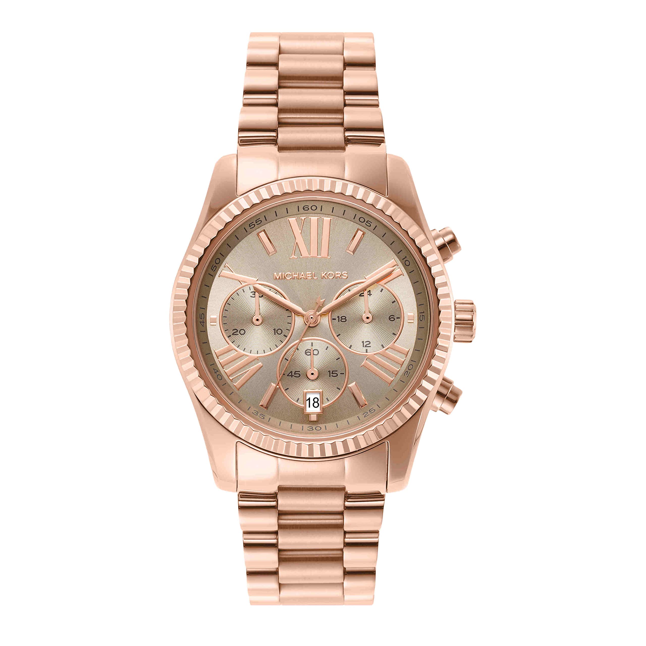 Michael Kors Stainless Steel Lexington Analog Gray Dial Womens Watch-Mk7217,Rose Gold Band (B09NCL4N66) Amazon Price History, Amazon Price Tracker
