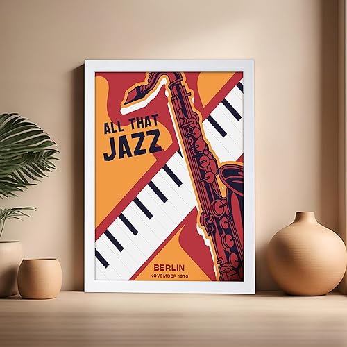 Vista 325 de Poster Master Póster de jazz vintage, impresión retro del festival de jazz de París, arte musical, regalo ideal para hombres, mujeres, músicos