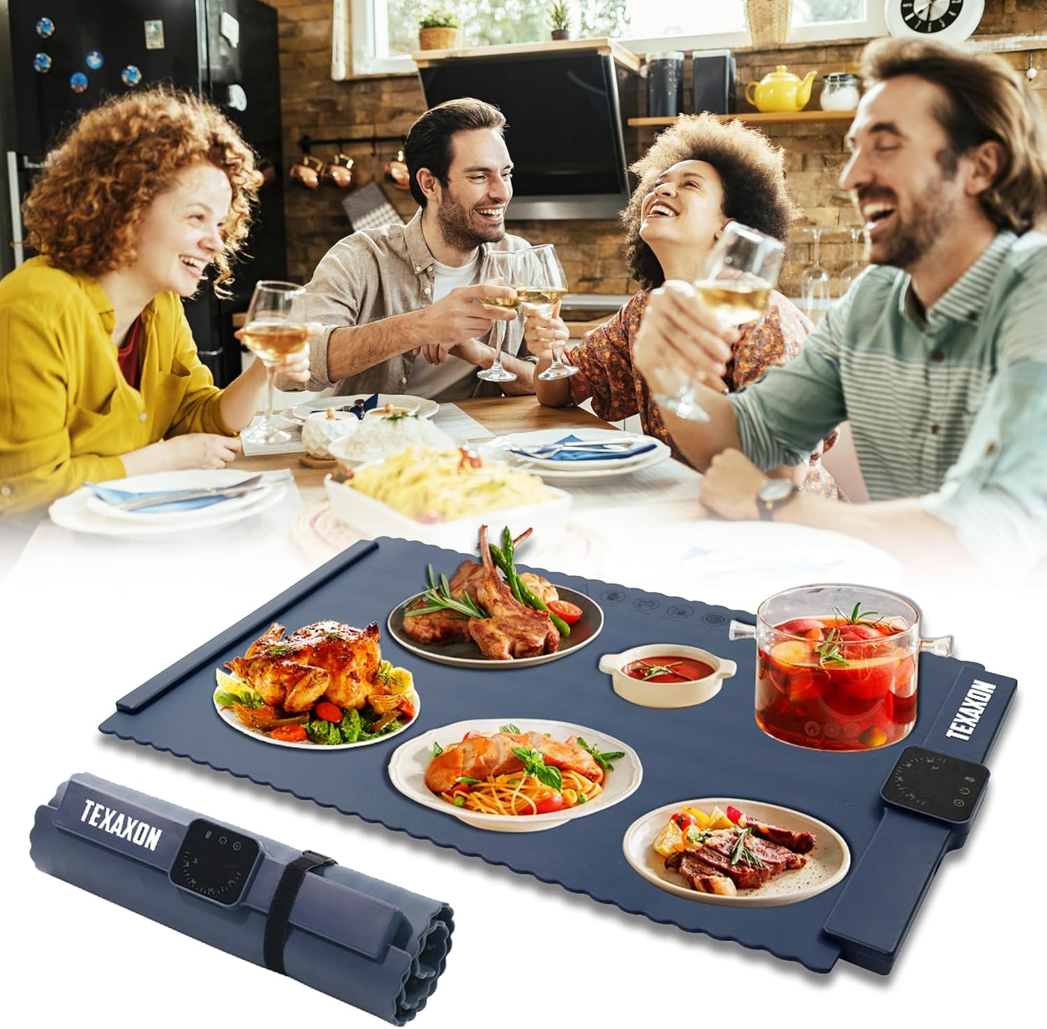 Warming Mat for Food (26 * 16), Electric Warming Tray for Food with 5 Temp - Buffet Servers and Warmers - Warming Trays for Buffets Party & Home and Kitchen, Chafing Dishes for Buffet