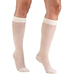 Truform Sheer Compression Stockings, 15-20 mmHg, Women\'s Knee High Length, 20 Denier, Ivory, Medium