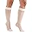 Truform Sheer Compression Stockings, 15-20 mmHg, Women\'s Knee High Length, 20 Denier, Ivory, Large