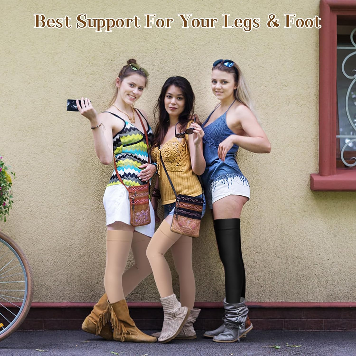 Compression Stockings for Women & Men, 20-30mmHg Thigh High Compression Socks for Varicose Veins, Swelling, Pregnant - Image 2