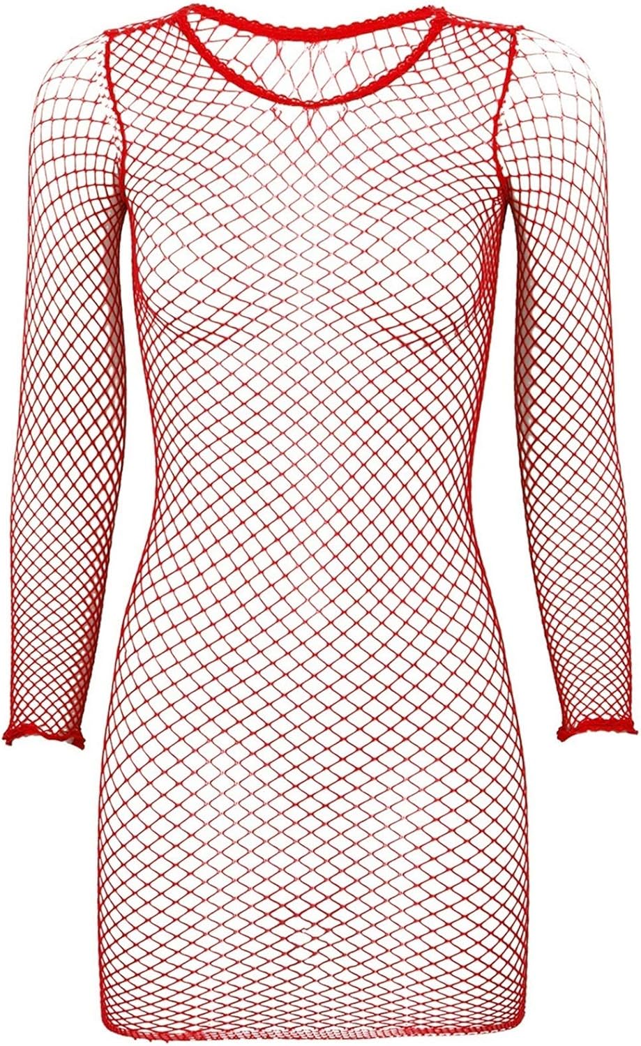 Active Women Lingerie Long Sleeves Mini Bodystocking Dress Mini Dress Clubwear
