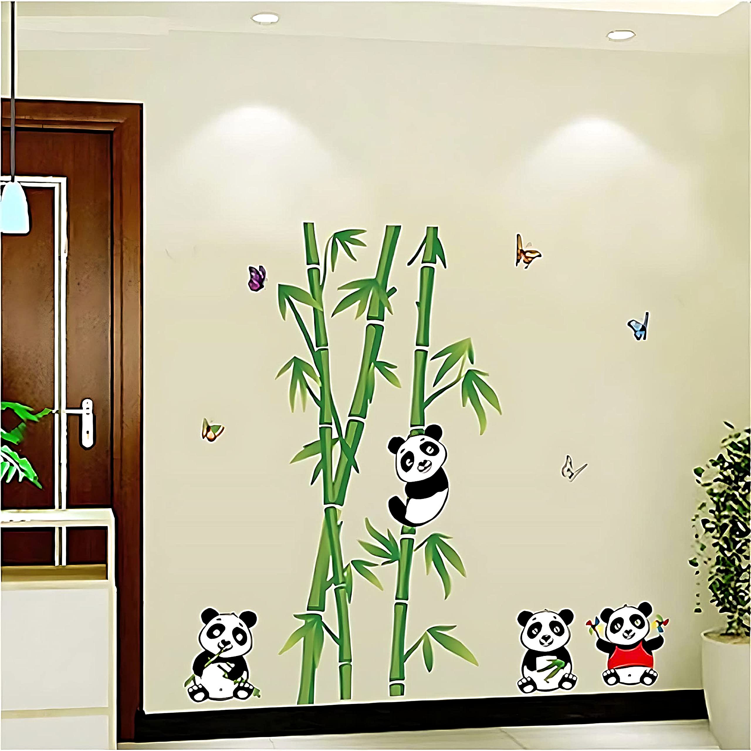JAAMSO ROYALS Panda Eat Bamboo Cartoon Wall Stickers, Wall Sticker for Kids Room, Animal Wall Stickers for Kids Room, Kids Room Stickers for Wall, Wall Stickers Panda (60CM X 90CM) (B09TSXPQ7Y) Amazon Price History, Amazon Price Tracker