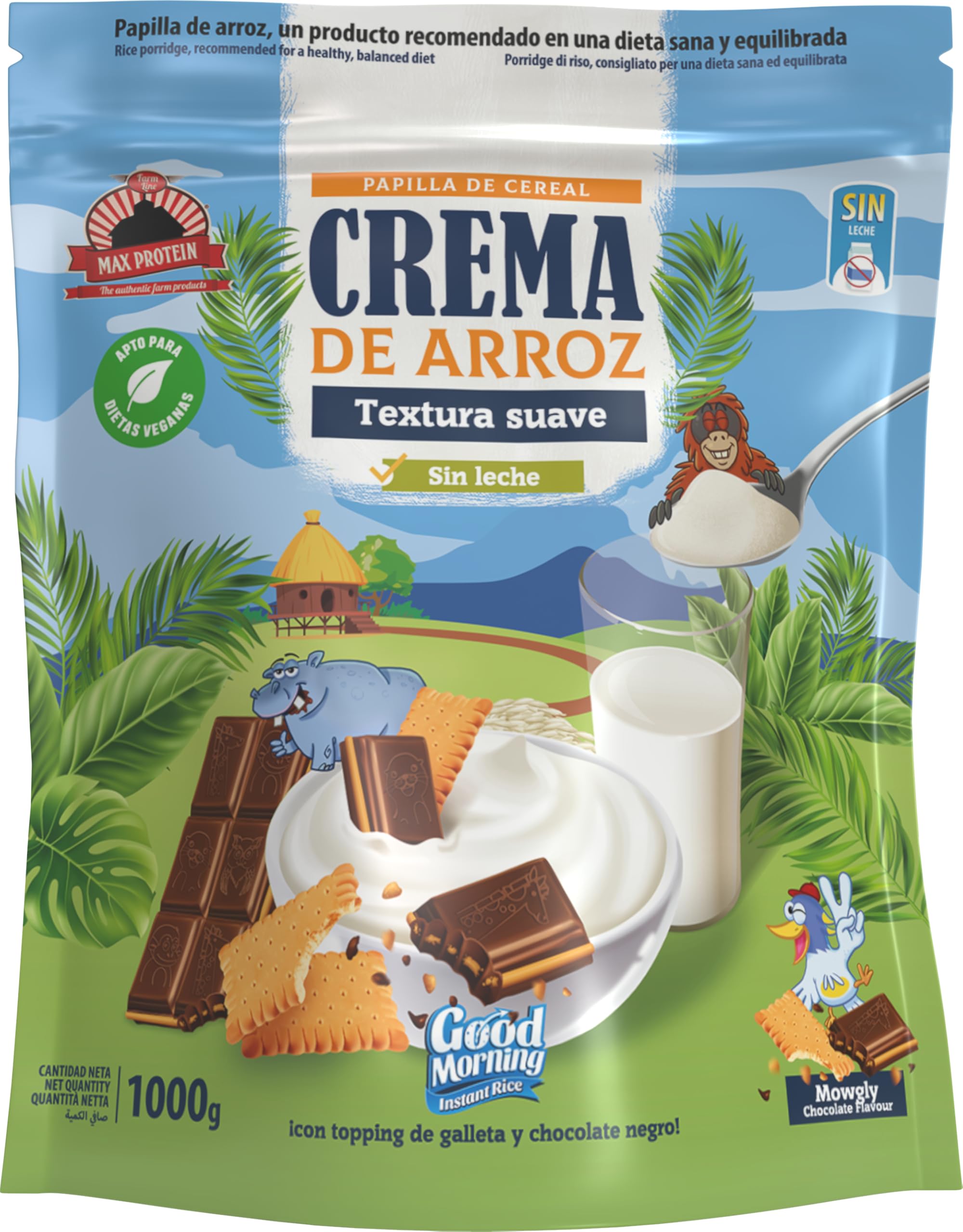MAX PROTEIN - Crema de Arroz - Crema de Arroz Fitness 1000g – Fuente de Carbohidratos de Máxima Calidad para Masa Muscular – Ideal Pre Entreno y Post Entreno – Vegana y Sin Lactosa – Lacasitos — view 13