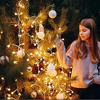 taiyongkang 6m 40 LED meleg fehér tündérfény, USB és elemmel működő, 8 üzemmód és időzítő, karácsony dekoráció 5