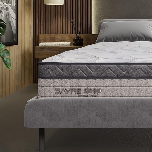 Sayre 12 Inch Queen Mattress Extra Firm – Hotel-Collection Hybrid Mattress for Back Pain Relief – Heavy-Duty Support, Cooling Gel Memory Foam, CertiPUR-US Certified, Fiberglass-Free