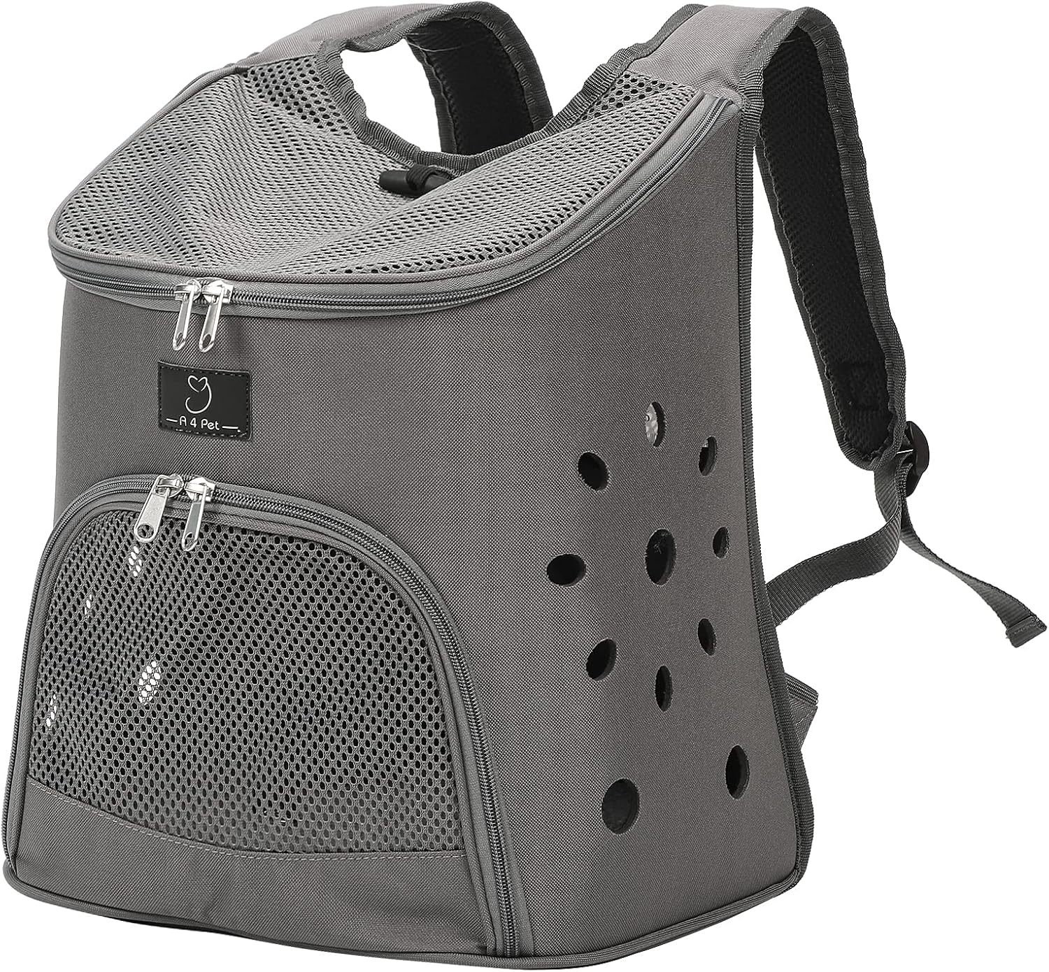 A4Pet Cat Carrier Backpack, Pet Backpack Carrier for Cat Puppy Up to 15lb, Cat Frontpack Carrier Bag with Ventilated Design and Built-in…