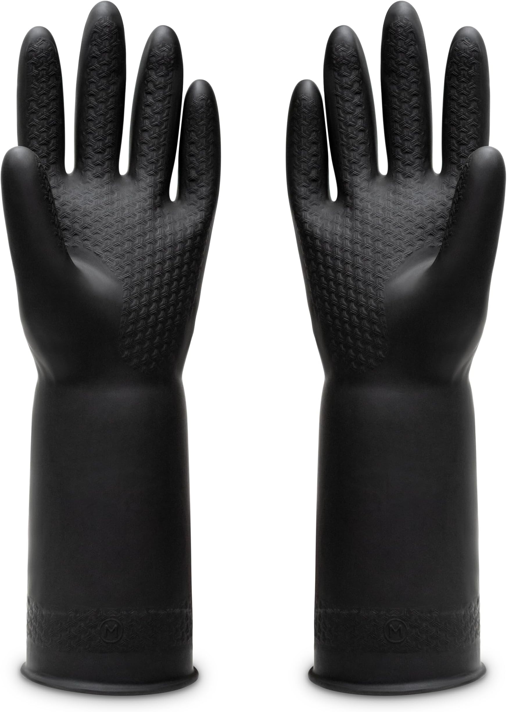 Chemical Resistant Latex Gloves,Cleaning Protective Safety Work Heavy Duty Rubber Gloves