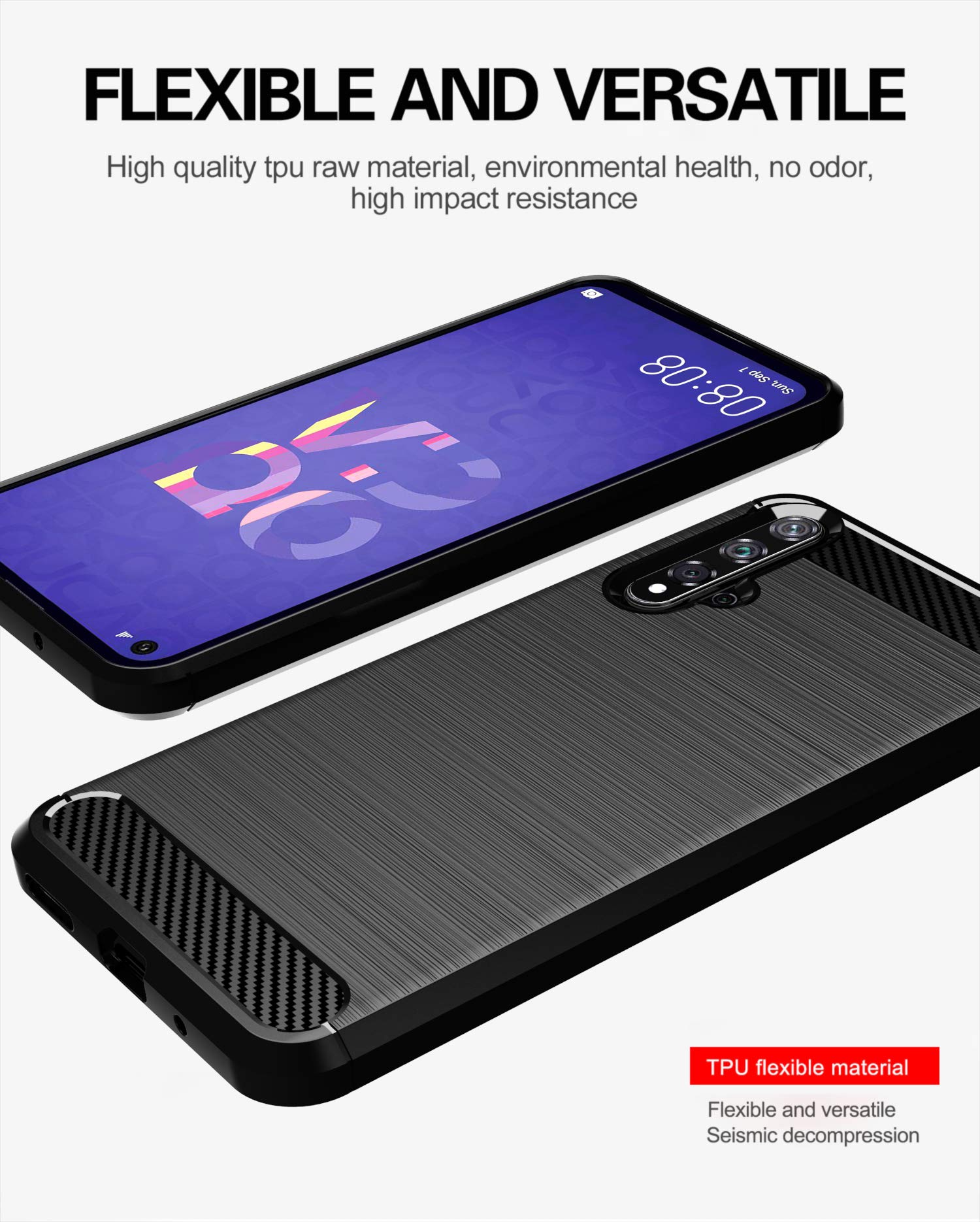 Asuwish Handyhülle Mit Ring & Glas-Schutzfolie Für Huawei Nova 5T / Honor 20 – Magnetisch & Ständer-Funktion