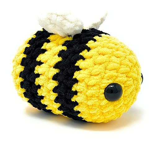 Bumble Bee Crochet Stuffed Animal - Handmade, Plush and Cozy Gift for All Occasions - Perfect for Baby Showers, Birthdays - Home Decoration - Ideal