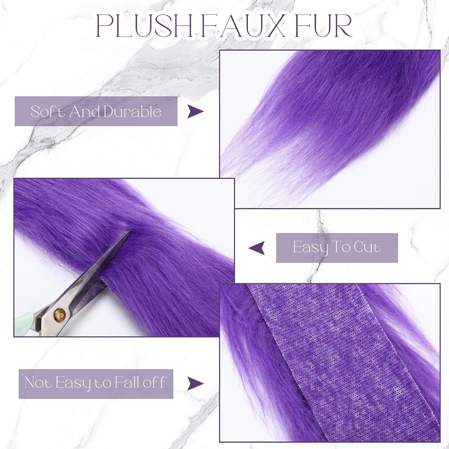 XunYee 16 Pcs Faux Fur Fabric for Crafts 2"x20" Fuzzy Fabric Trim Fluffy Pre Cut Ribbons for Therian Mask Gnomes Beards Sewing DIY Crafts Cosplay Costume Dwarf Decoration Multicolor