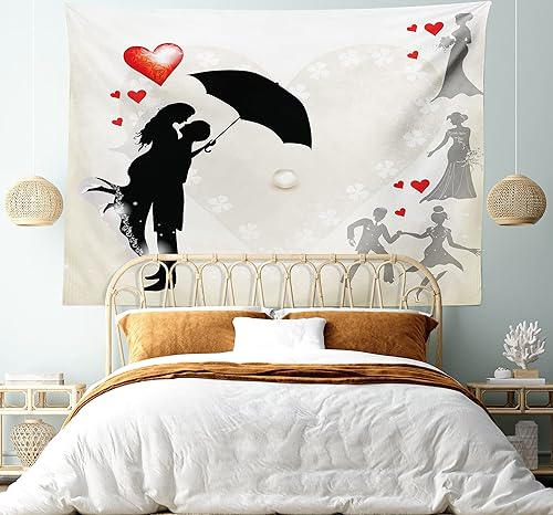 Miniatura 483 de Ambesonne Tapiz gótico, patio con hiedra encantada en la puerta antigua al bosque, colgante de pared ancho para dormitorio, sala de estar, 2-Verde