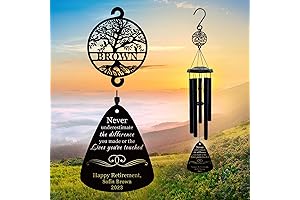 Thank You Gifts Retirement Wind Chimes, 37" Personalized Wind Chimes for Retirement,Custom...