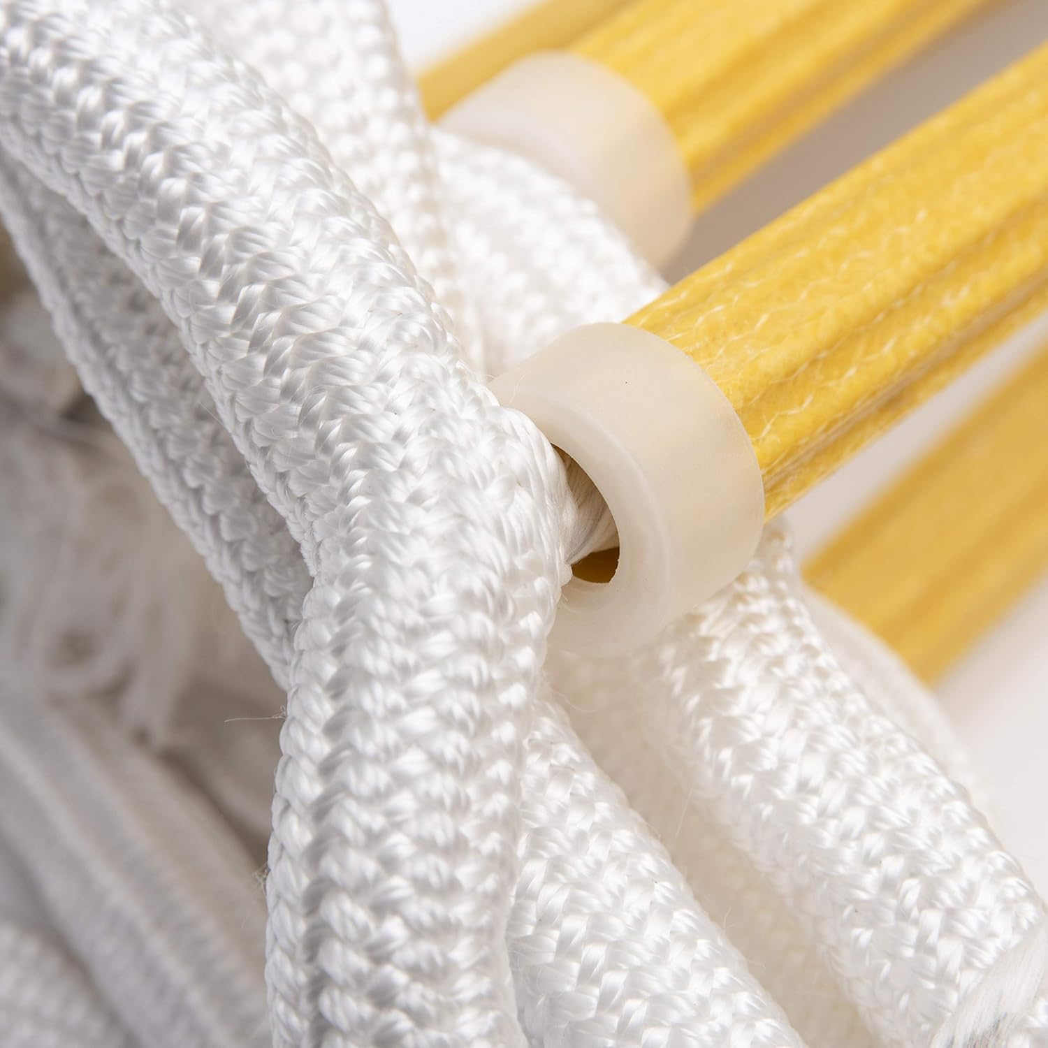 Emergency Fire Escape Ladder Flame Resistant Safety Rope Ladder with Hooks Fast to Deploy & Easy to Use Compact & Easy to Store Withstand Weight up to 2000 pounds (2 Story 16FT) - - 