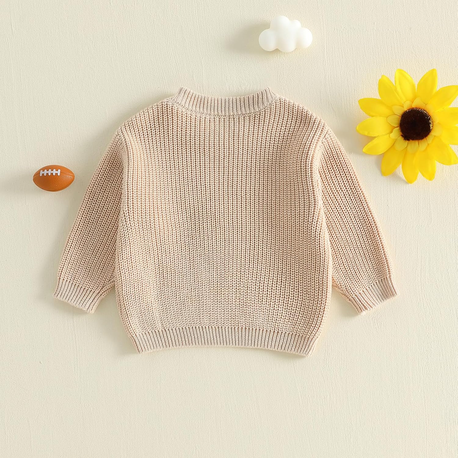 Toddler Boy Girl Football Outfit Game Day Sweater Knitted Pullover | Toddler Baby Boy Girl Football Outfit Game Day Sweater Long Sleeve Football Knitted Pullover Sweatshirt Fall Winter Tops