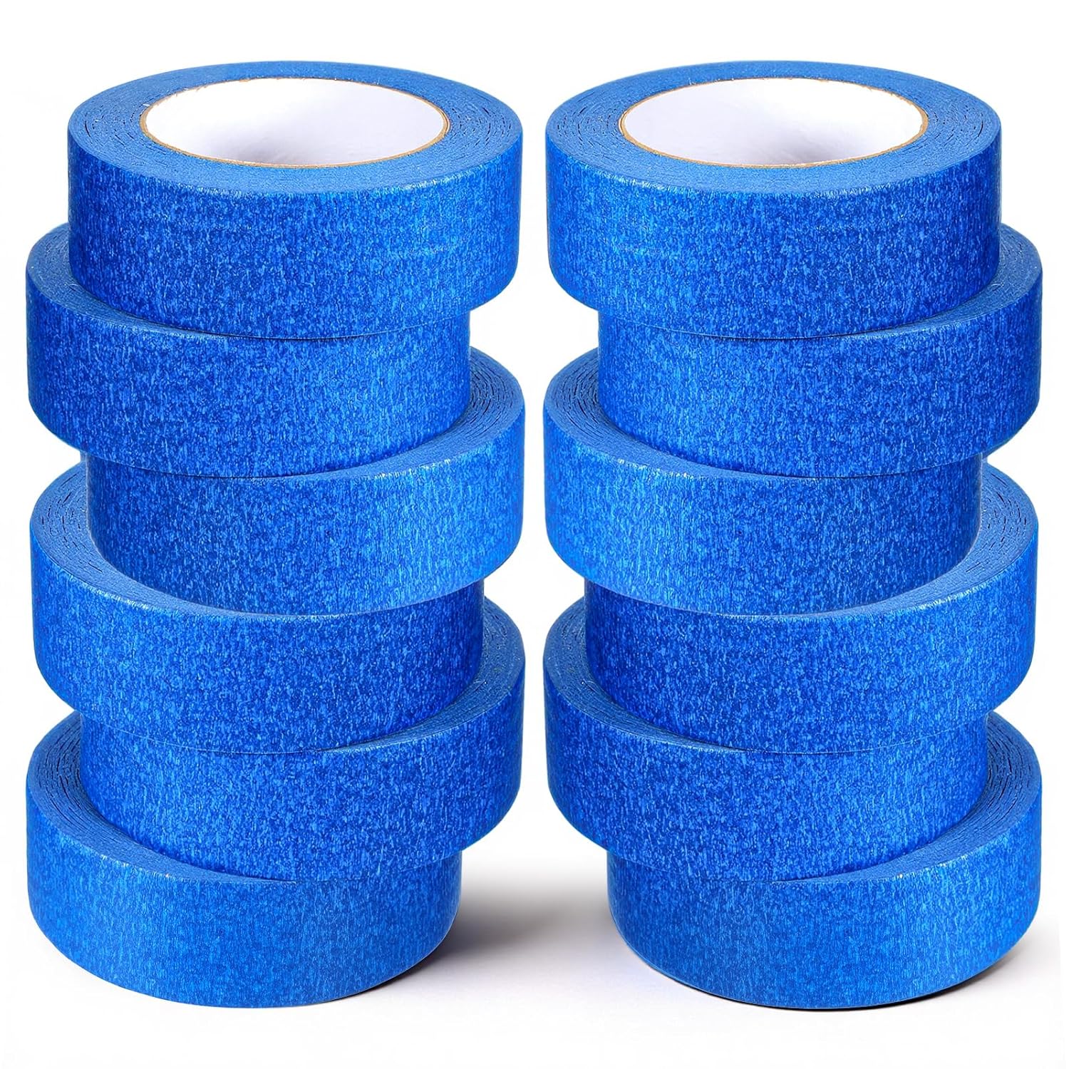 Blue Painters Tape 1.5 Inch x 55 Yards Multi-Surface 12 Rolls (660 Yards) Blue Masking Tape Bulk Residue-Free Adhesive Professional for Wall Painting Auto Packaging Labelling Home School Decoration
