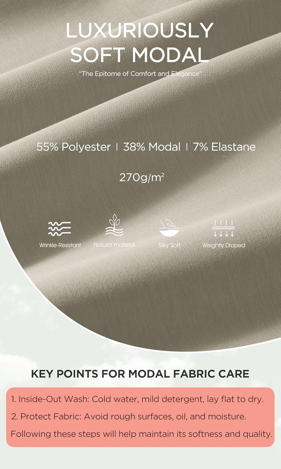 ODODOS Women's Modal Soft Full Zip Hoodie Gathered Hem Long Sleeve Casual Oufit Hooded Jacket with Pockets - Image 6