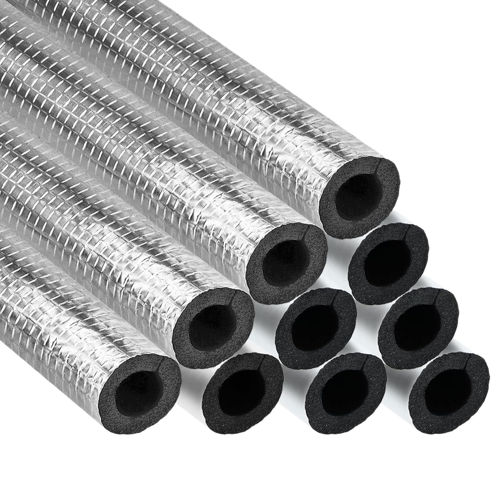 Water Pipe Insulation Foam - Adhesive Winter Protection,Air Conditioner Pipe Insulation Foam,for Hot Water Heater Air Conditioner Courtyard Lawn Garden Yard Backyard