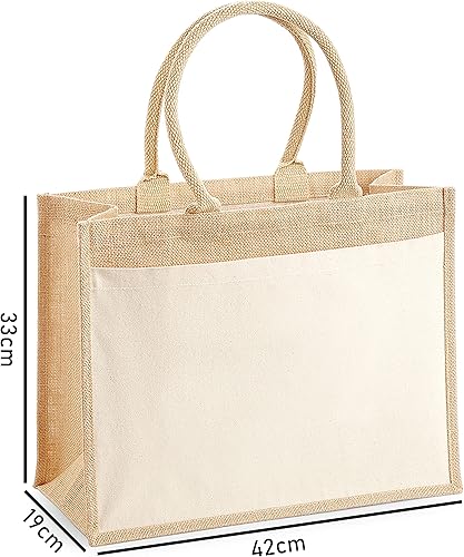 Miniatura 2 de Varsany - Bolsa de yute de lujo con bolsillo, regalo de boda, despedida de soltera, regalo