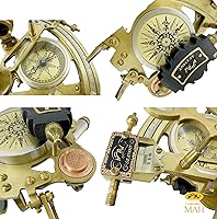 Vista 4 de Brass Ship History Sextant Handmade Gift for Father's Day, Birthday, Anniversary, Baptism, Partner, Best Men, Graduation, Christmas, Vintage
