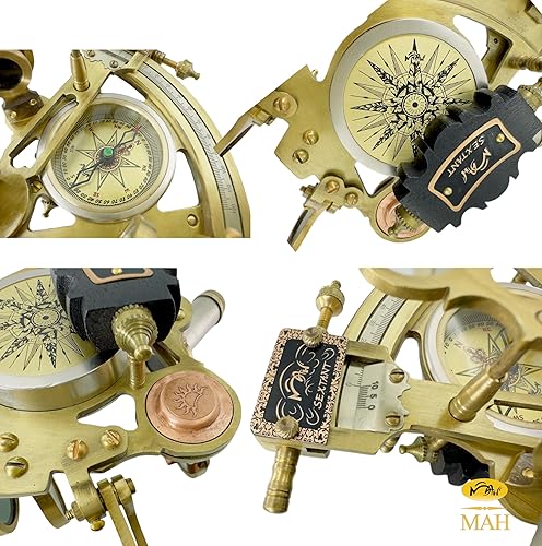 Miniatura 4 de Brass Ship History Sextant Handmade Gift for Father's Day, Birthday, Anniversary, Baptism, Partner, Best Men, Graduation, Christmas, Vintage Style