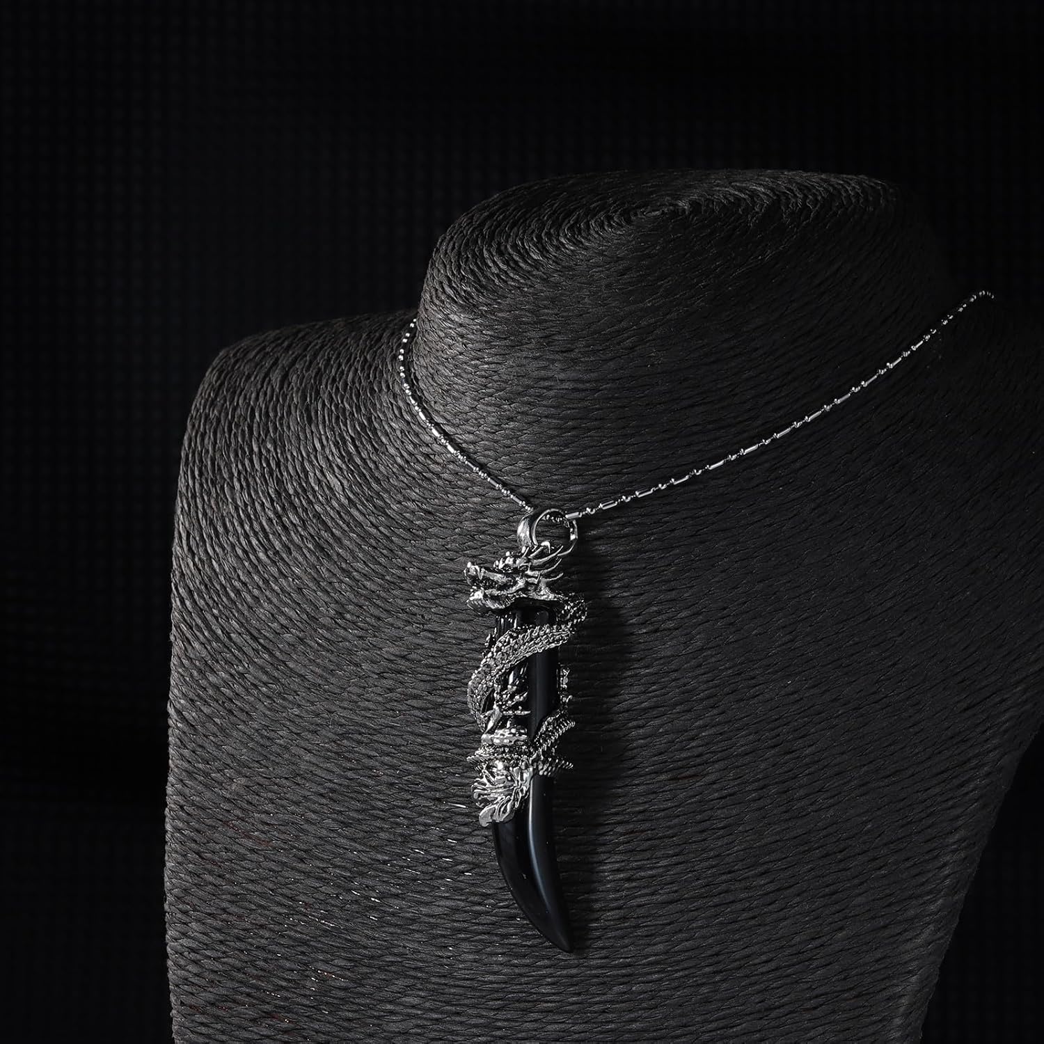 TUMBEELLUWA Dragon Pendant Necklace Wolf Crystal Stone Birthstone Protection Amulet Fengshui Jewelry Gift for Men Women - Image 2