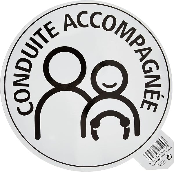 Marque : Carlinea Carlinea 463264Conduite Accompagnée Magnétique, Blanc in use