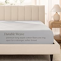 Vista 76 de Bare Home 100% Organic Cotton Sateen Fitted Sheet - Smooth Sateen Weave - Breathable & Cooling - Hotel Luxury - Durable Fitted Sheet - Deep Pocket
