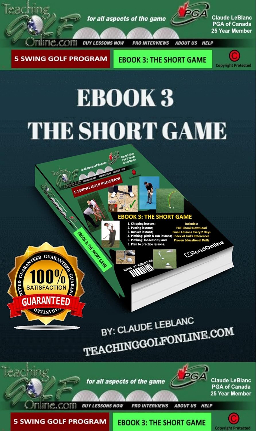 EBOOK 3 THE SHORT GAME TEACHING GOLF ONLINE eBook LeBlanc, Claude