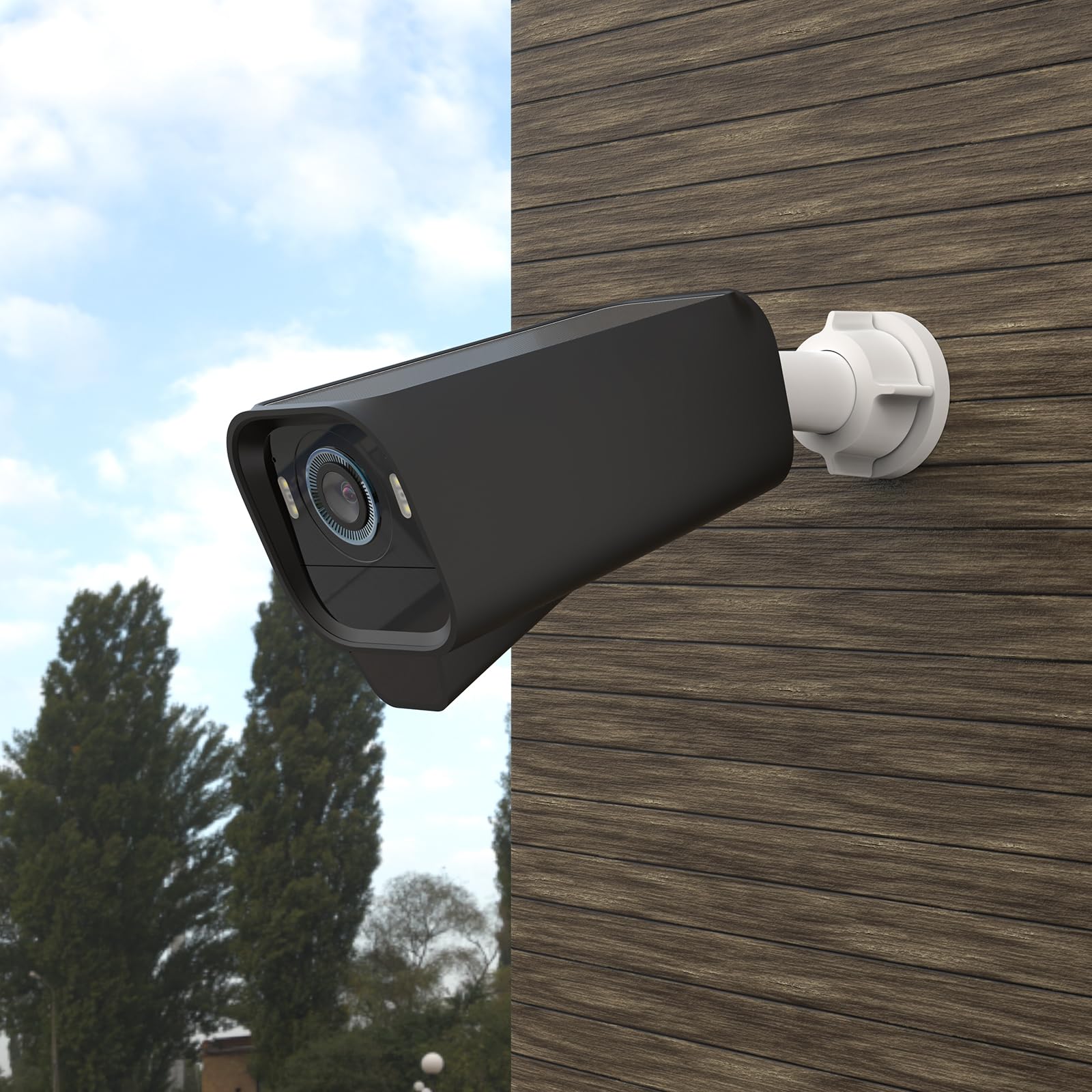 HOLACA Silikonowe etui kompatybilne z eufyCam S3 Pro, wodoodporne, miękkie, trwałe (aparat nie wchodzi w zakres dostawy), 1 sztuka etui silikonowe, czarne