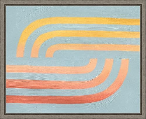 Miniatura 10 de Amanti Art Framed Canvas Wall Art 23x28 Woven Sea And Sun II by Grace Popp, Framed Wall Art Canvas, Abstract Artwork, Modern Decor, Medium Poster