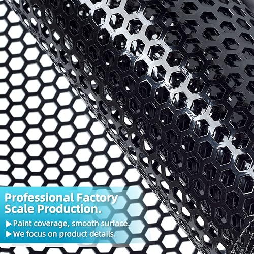 Miniatura 40 de AggAuto Malla universal para parrilla de automóvil de 40 x 13 pulgadas, de acero inoxidable revestido de cloruro de polivinilo, rejilla