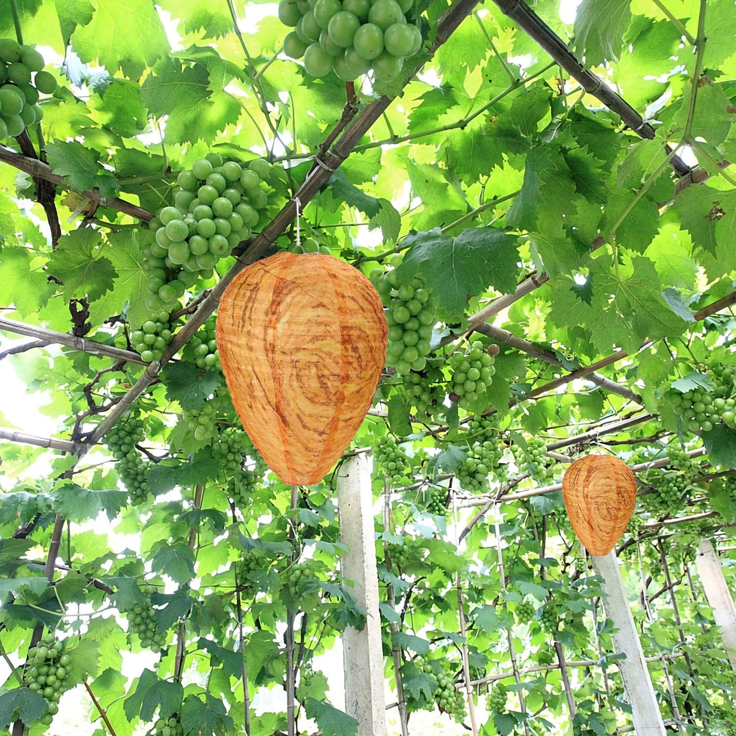 4 Pack Wasp Nest Decoy Wasp Deterrent for Hornets Yellow Jackets Outdoor Waterproof Material