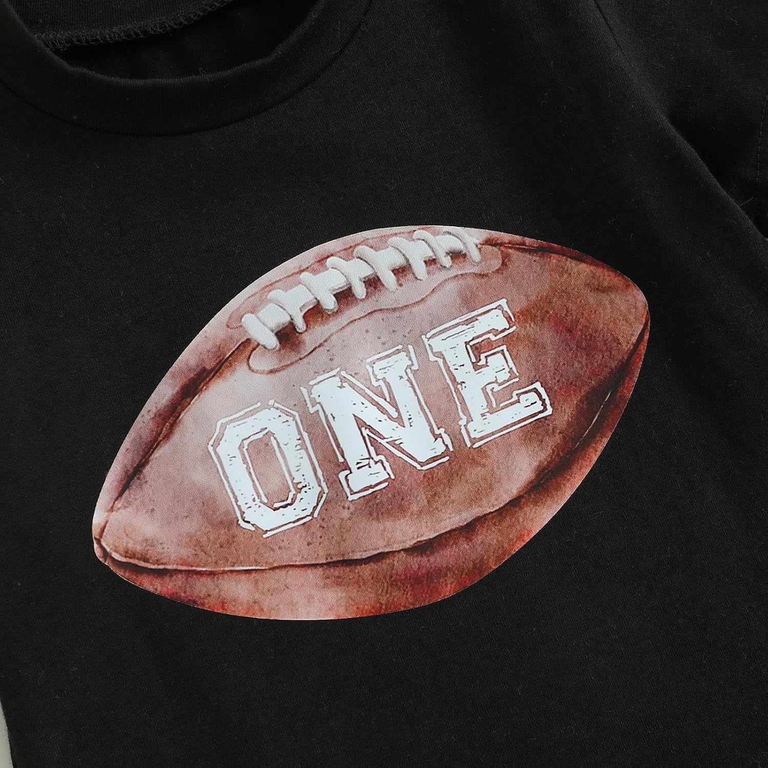 Infant Baby Boys First Birthday Outfit 1st Birthday T-Shirt One Football Short Sleeve Top