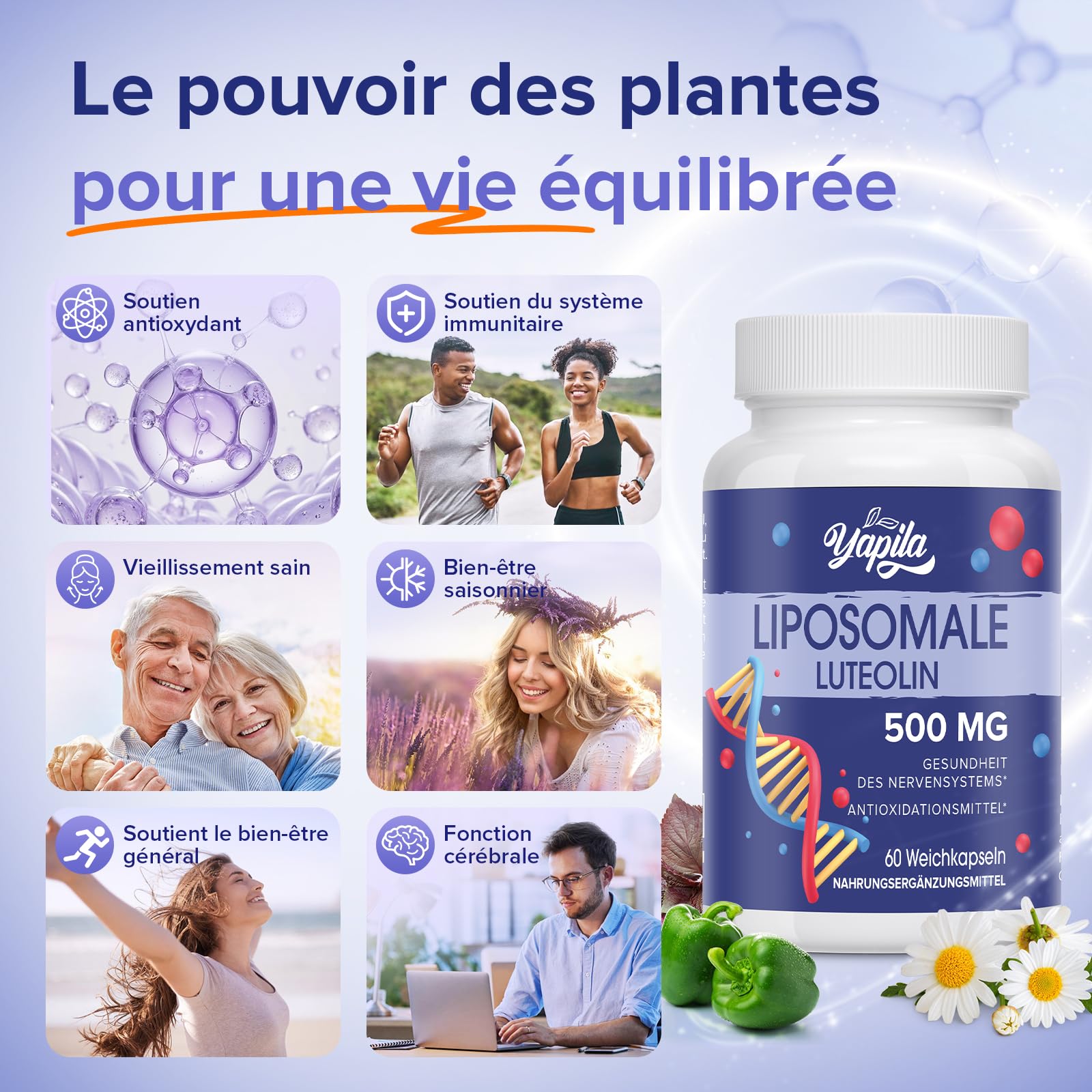 Lutéoline Liposomale Gélules 500 mg (2 Paquets)