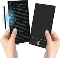 Tablet de escrita LCD de 6,5 polegadas, bloco de notas digital de tela cheia com rejeição de palma, prancheta eletrônica ultrafina e caneta magnética, bloco de notas portátil para estudo de