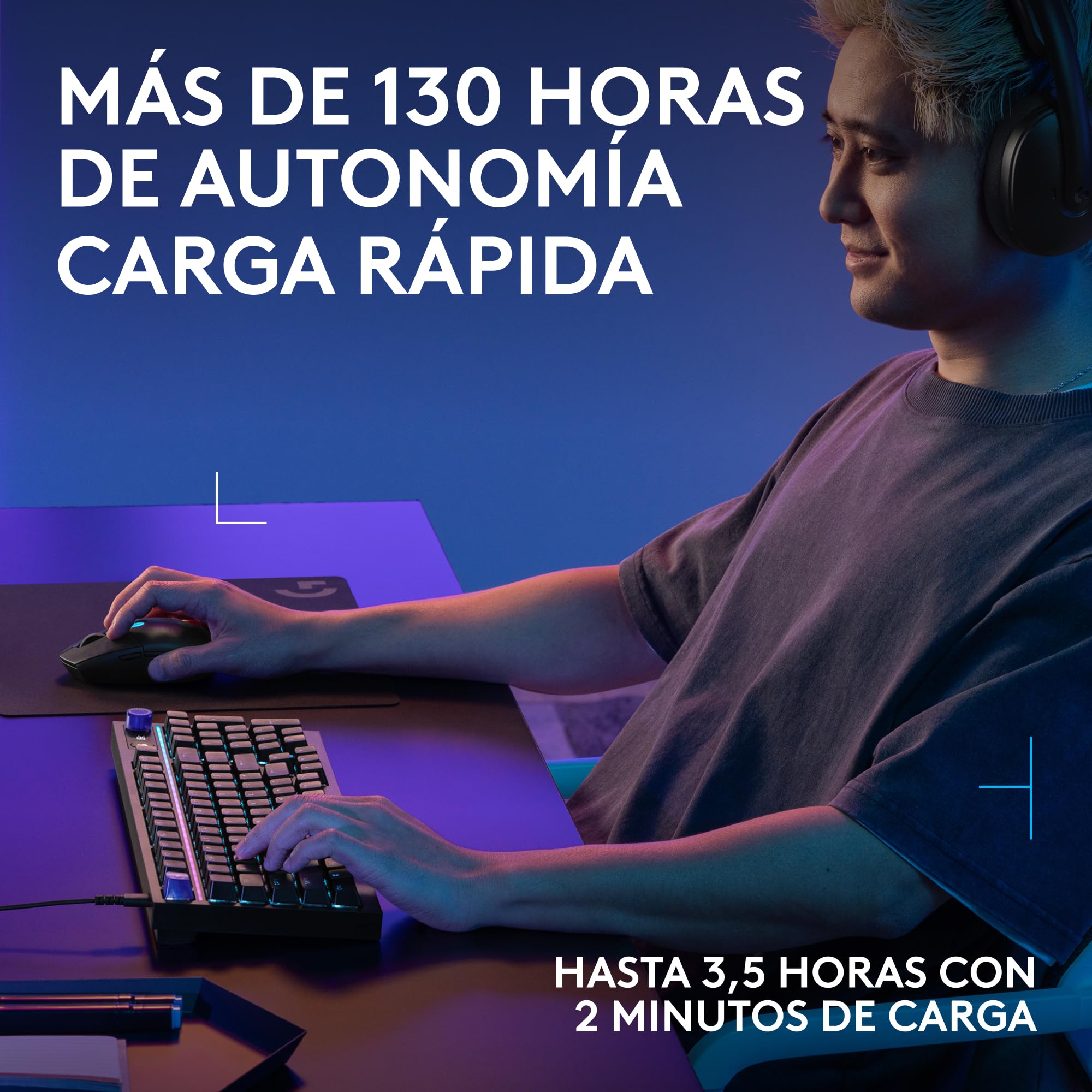 Logitech G G316 X 98 Teclado Gaming (ES) + G305 X Superlight Ratón - Negro