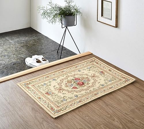 イケヒコ・コーポレーション ラグ アイボリー 約70×120cm エリーゼ ラグマット 2308379