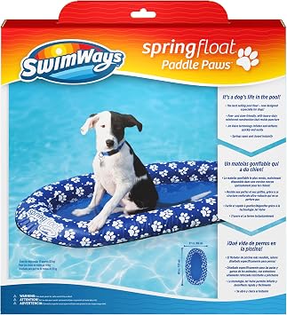 SwimWays Paddle Paws Spring Float Dog Raft, Small 0-65 lbs.